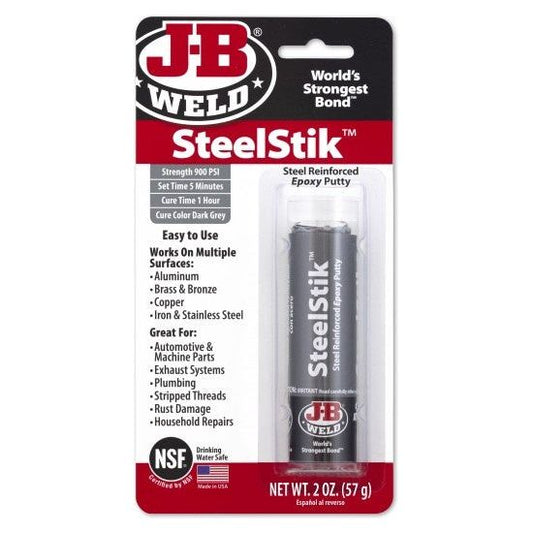 Bâton de mastic époxy JB Weld SteelStik, 57 g