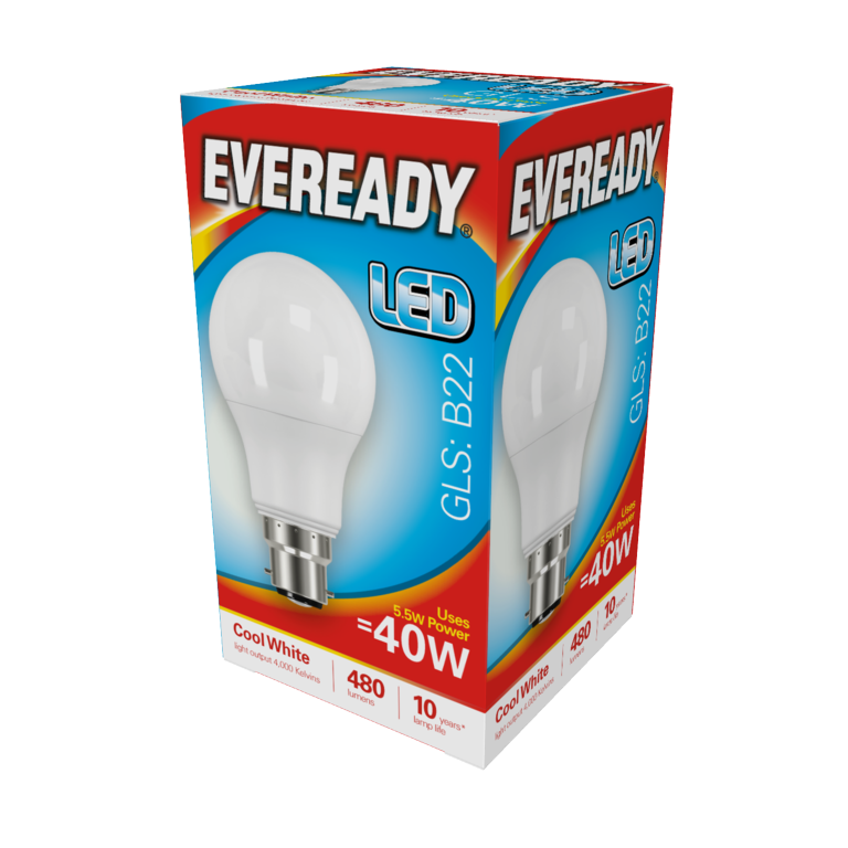 Eveready LED GLS 40W 480lm B22