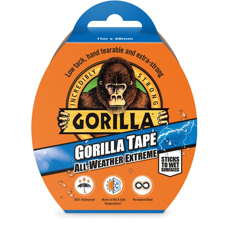 Gorilla All Weather Tape Black 11m