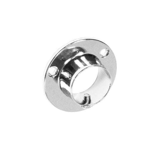 Securit Chrome End Socket With Screw 25mm Pack 2