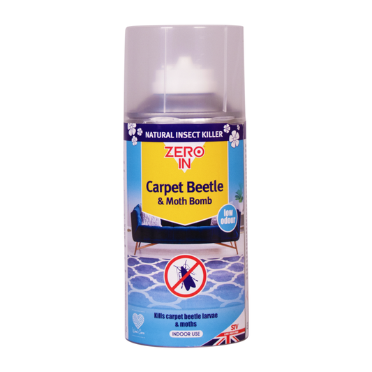 Bomba Zero In para escarabajos y polillas de alfombras, aerosol de 150 ml