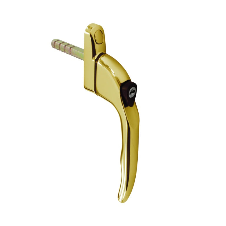 Securit Upvc Inline Espag Lock Window Handle Brass