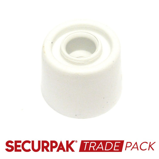 Securpak Trade Pack Tope de puerta blanco 32 mm, paquete de 20