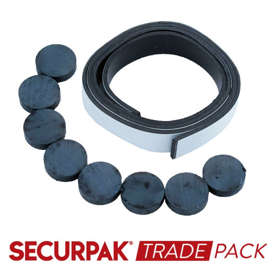 Securpak Trade Pack Juego de imanes y tiras magnéticas 1 paquete