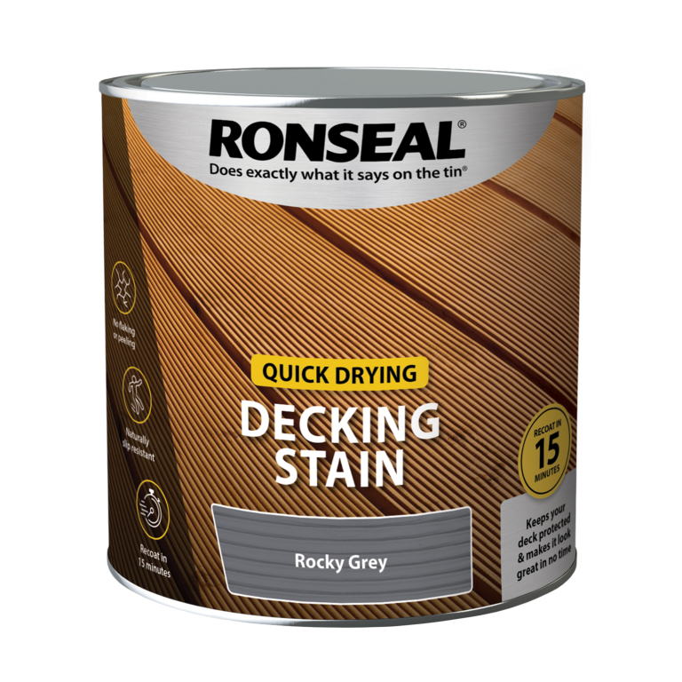Ronseal Quick Drying Decking Stain 2.5L Rocky Grey