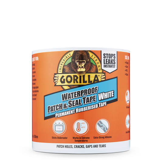 Gorilla Glue Patch et ruban d'étanchéité imperméables Blanc