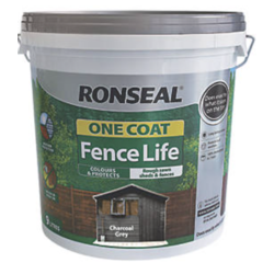 Ronseal One Coat Fence Life 5L Gris Carbón