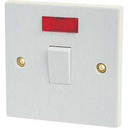 Dencon 20A Double Pole Flush Switch with Pilot Lamp Bubble Packed