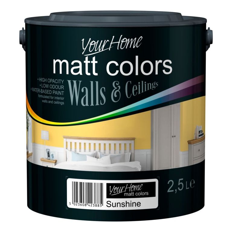 Your Home Matt Emulsion 2.5L Sunshine