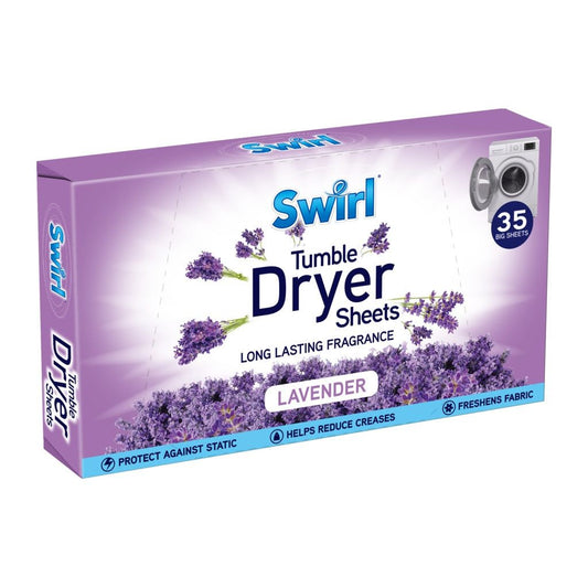 Swirl Tumble Dryer Sheets Lavender 35 Pack