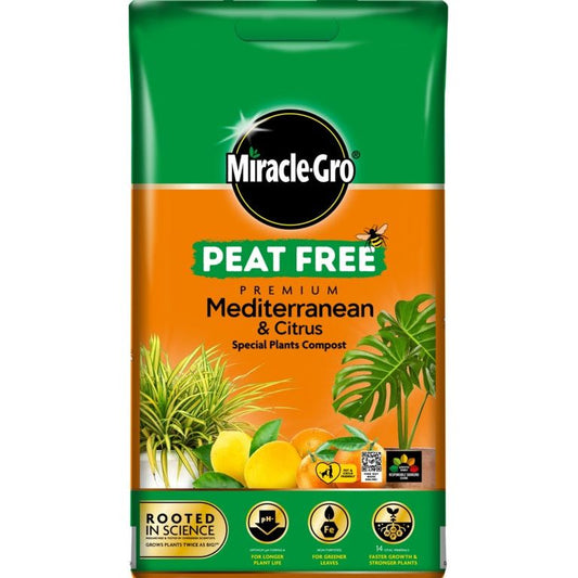 Miracle-Gro® Compost méditerranéen et d'agrumes de qualité supérieure sans tourbe 10 L