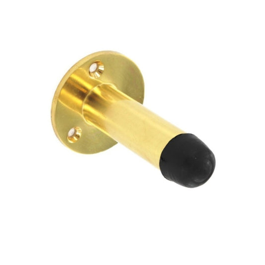 Securit Brass Projection Door Stop 63mm