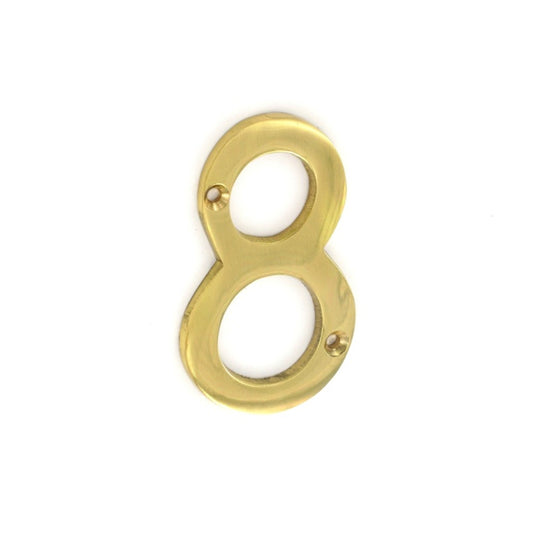 Securit Brass Numeral No.8 75mm