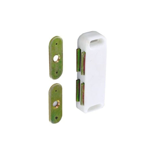 Securit Twin Magnetic Catch White