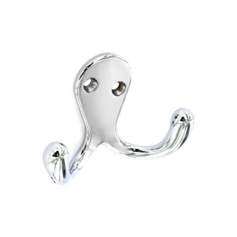 Securit Double Robe Hooks (2) CP 70mm