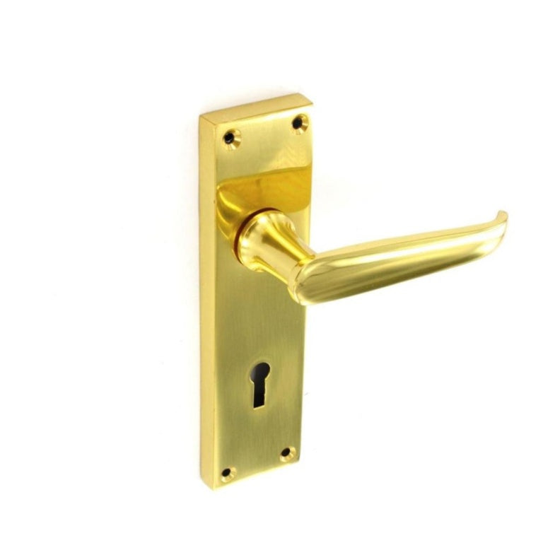 Securit Victorian lock handles (Pair) 150mm