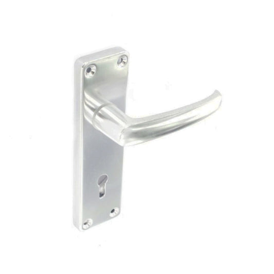 Securit Aluminium Lock Handles Bright (Pair) 150mm Metal