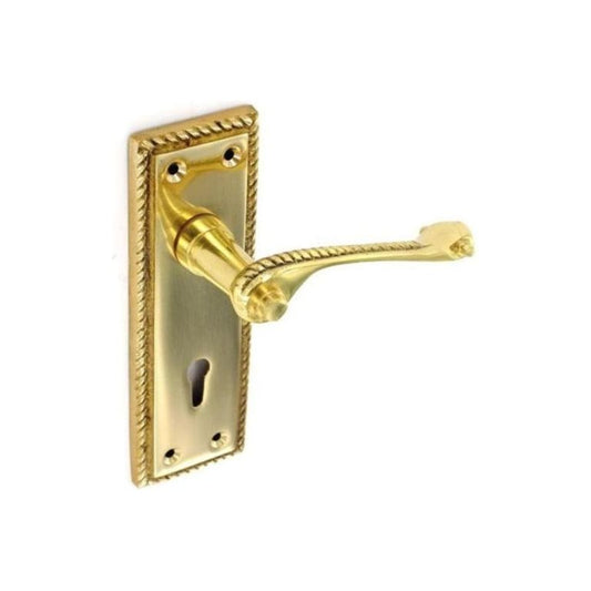 Securit Georgian Lock Handles (Pair) 150mm