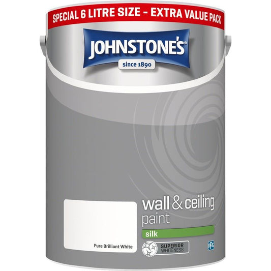 Johnstone's Wall & Ceiling Silk 6L Brilliant White