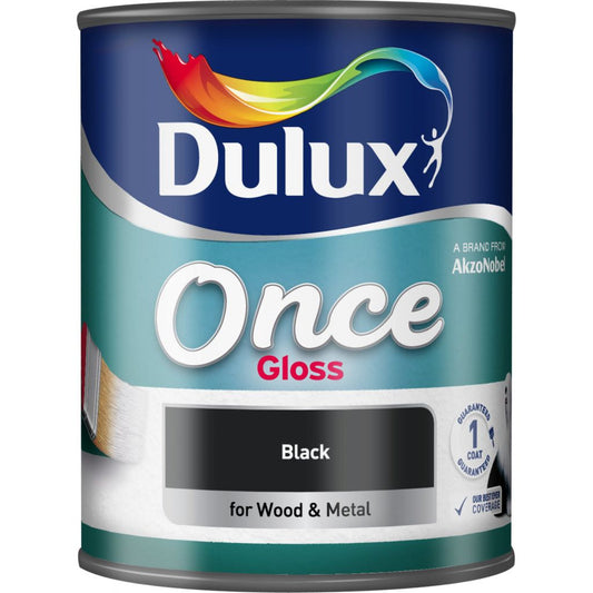 Dulux Once Gloss 750ml Black