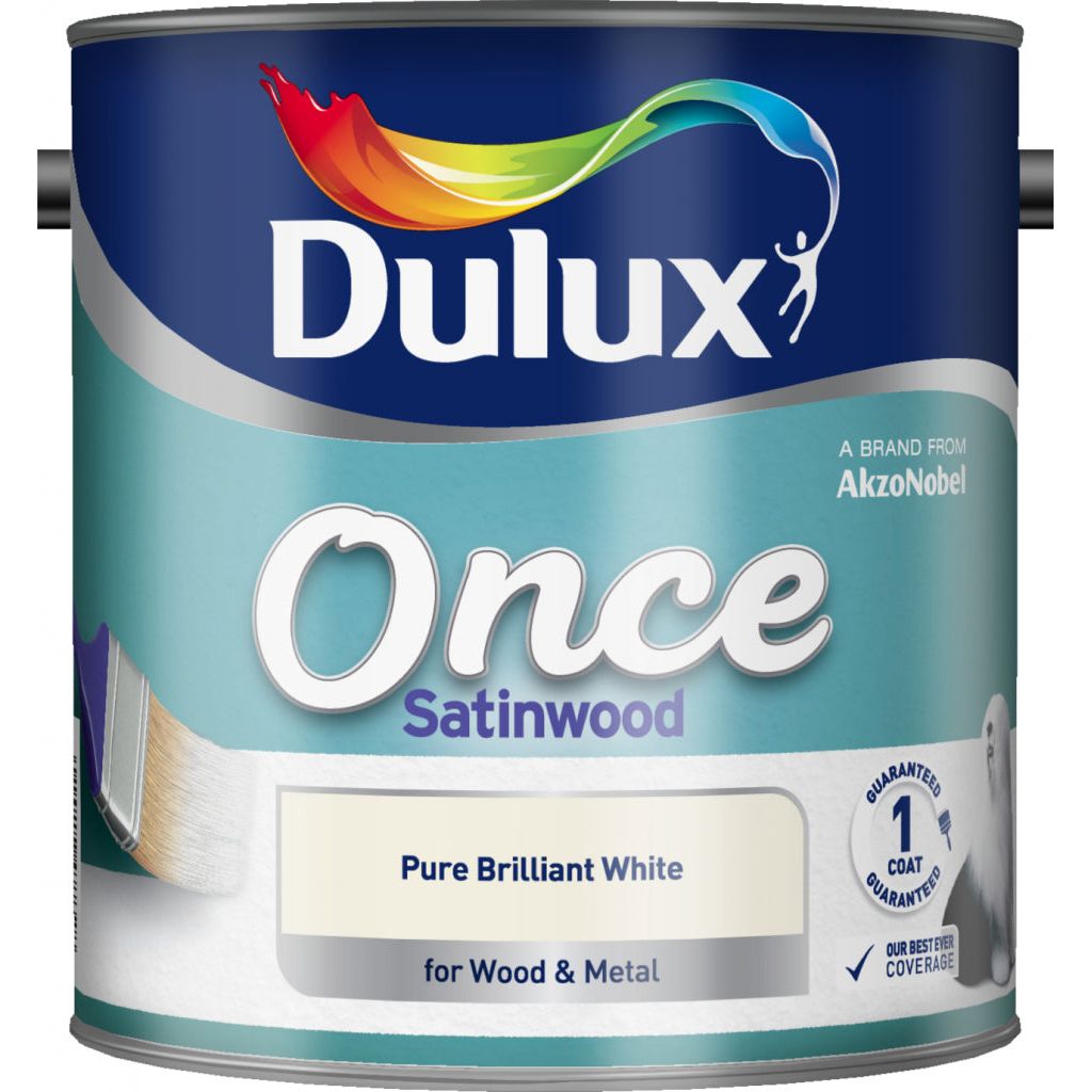 Dulux Once Satinwood 2,5 L Blanco puro brillante