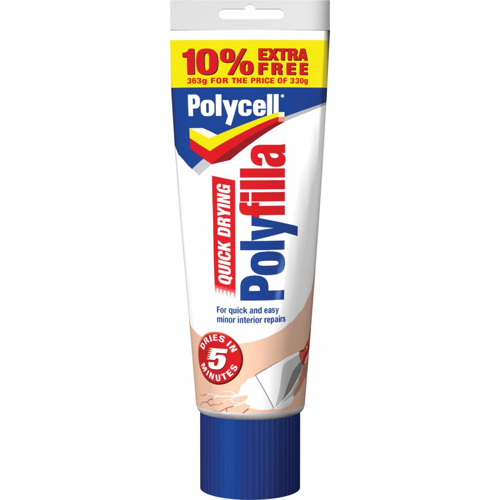 Polycell Quick Drying Polyfilla 330g Plus 10% Free