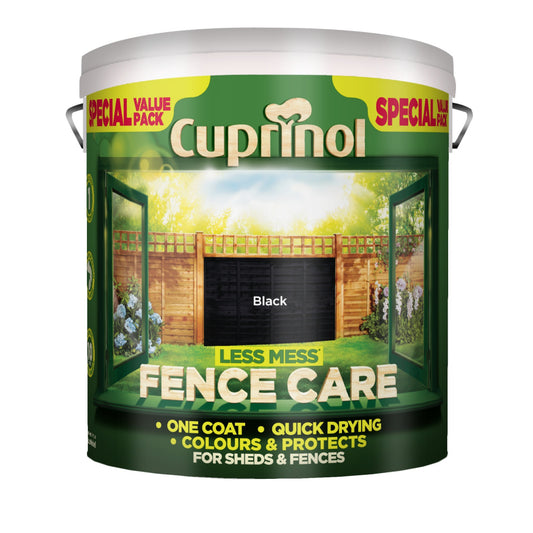Cuprinol Less Mess Fence Care 6L Black