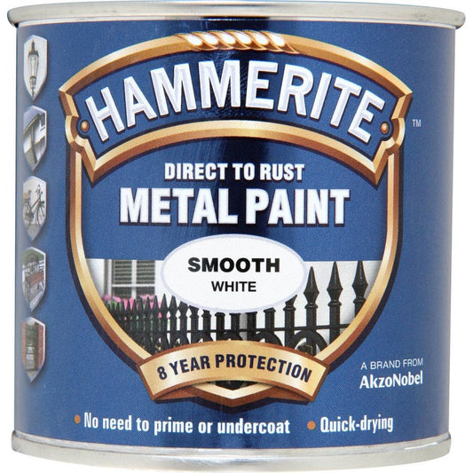 Hammerite Metal Paint Smooth 250ml White