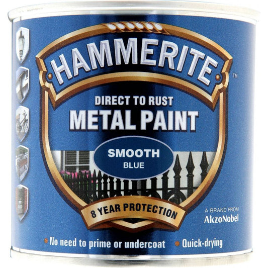 Hammerite Metal Paint Smooth 250ml Blue