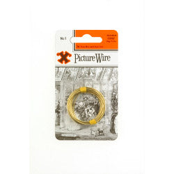 X Brass Picture Wire (Blister Pack) No. 1
