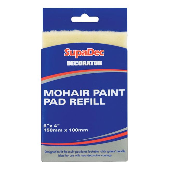 Recharge de tampon de peinture SupaDec Decorator Mohair 6" x 4" /150mm x 100mm