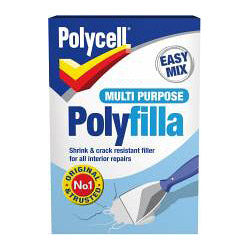 Boîte de remplissage en poudre blanche polyvalente Polycell Polyfilla, boîte de 1,8 kg