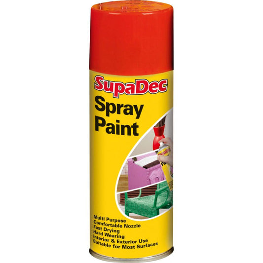 SupaDec Spray Paint 400ml Bright Red