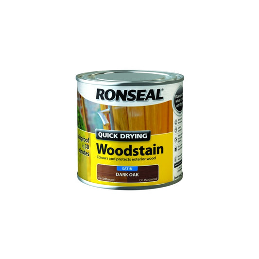 Ronseal Lasure pour bois satinée à séchage rapide 250 ml Chêne foncé
