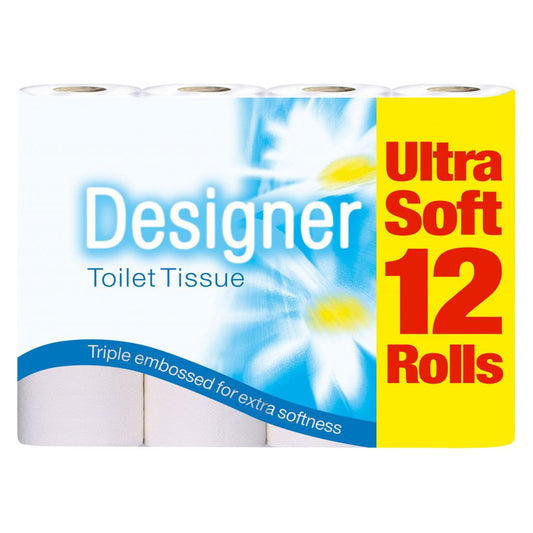 Pack de 12 rollos de papel higiénico de diseño