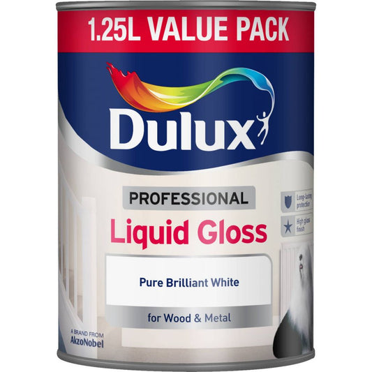 Dulux Professional Brillant Liquide 1,25 L Blanc Brillant Pur
