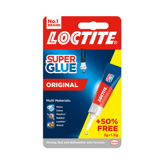 Loctite Super Glue Tube de 3 g plus 50 % gratuit