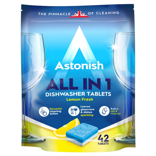 Astonish Comprimés pour lave-vaisselle tout en 1 42 comprimés