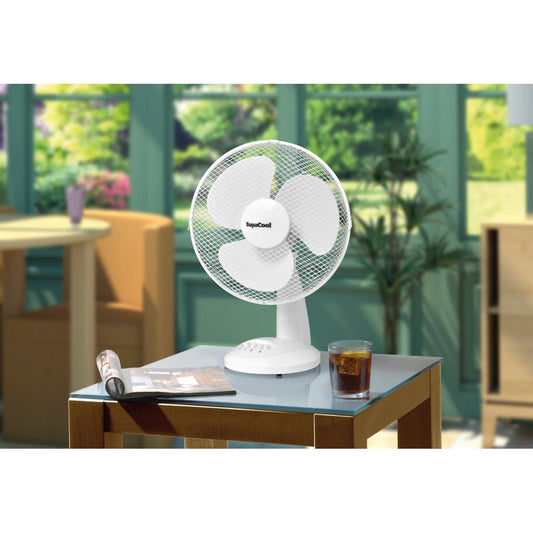 SupaCool Oscillating Desk Fan 12"