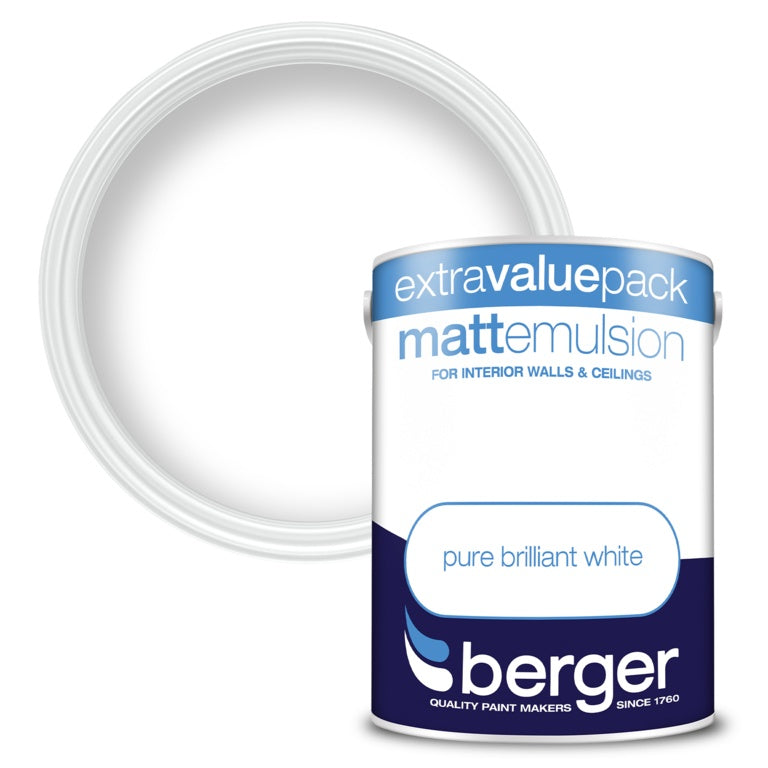 Berger Emulsión Mate 3L Blanco Puro Brillante