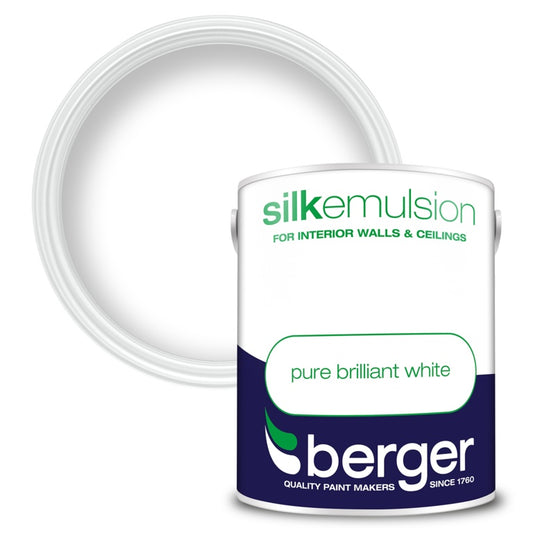 Berger Vinyl Silk 5L Pure Brilliant White