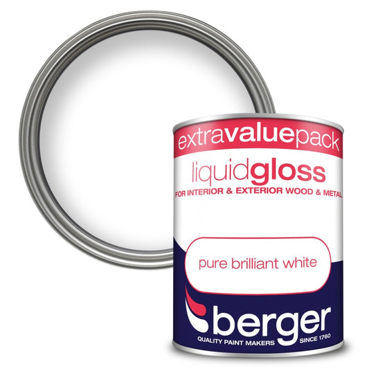 Berger Liquid Gloss 1.25L Pure Brilliant White