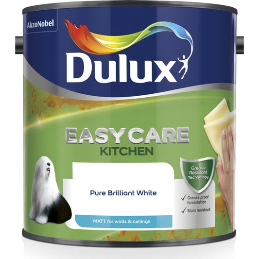 Dulux Easycare Cuisine Mat 2,5 L Blanc Brillant Pur