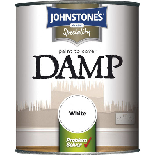 Johnstone's Paint To Cover Damp 750ml White