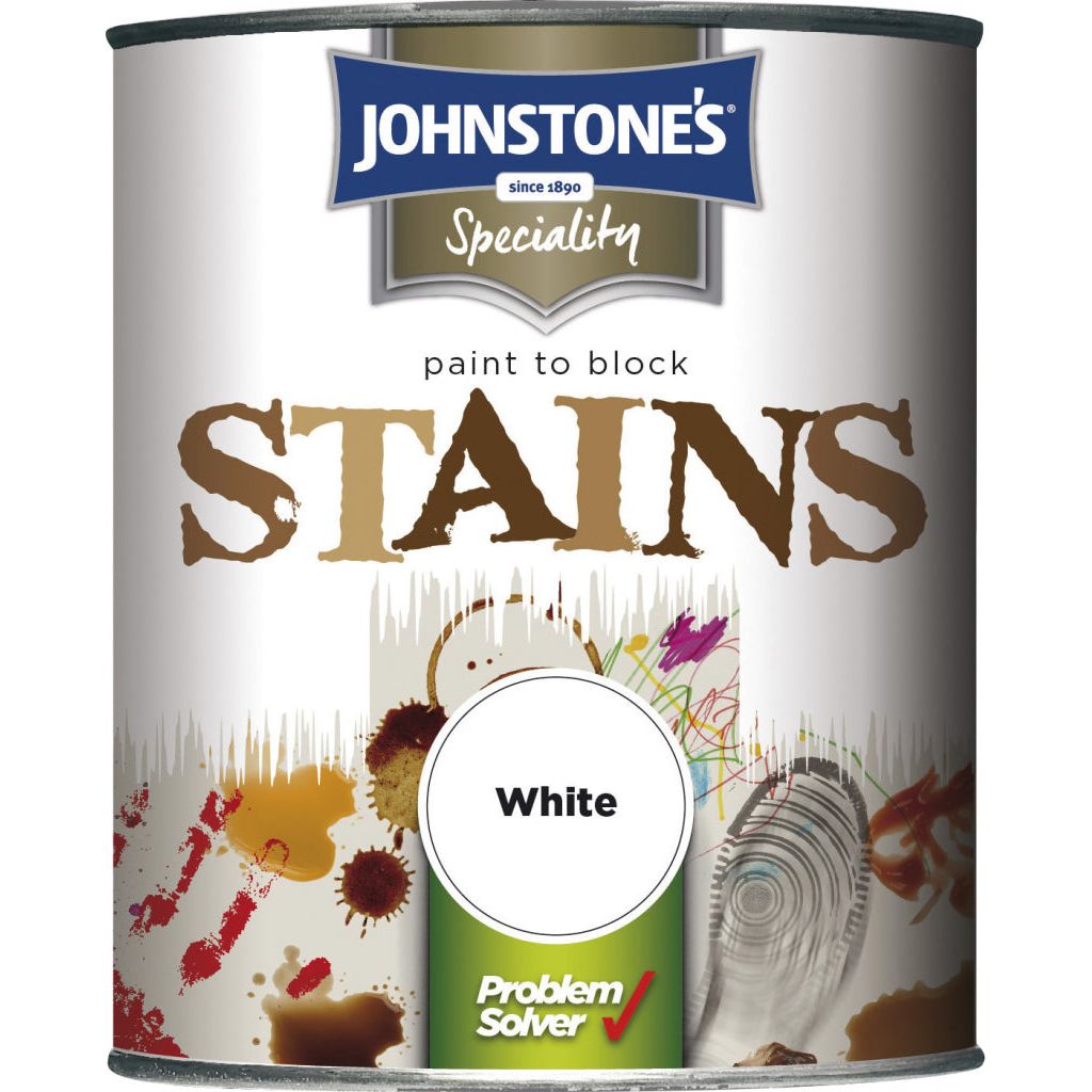 Johnstone's Paint To Block Stains 750ml White