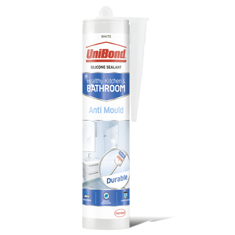 Scellant anti-moisissure UniBond pour salle de bains et cuisine, blanc