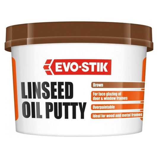 Mastic à l'huile de lin multi-usages Evo-Stik 1kg marron