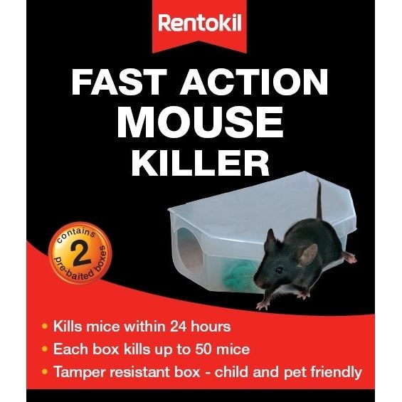 Rentokil Pack de 2 anti-souris à action rapide