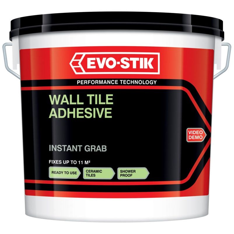 Evo-Stik Tile A Wall Non-Slip Adhesive for Ceramic Tiles 10L