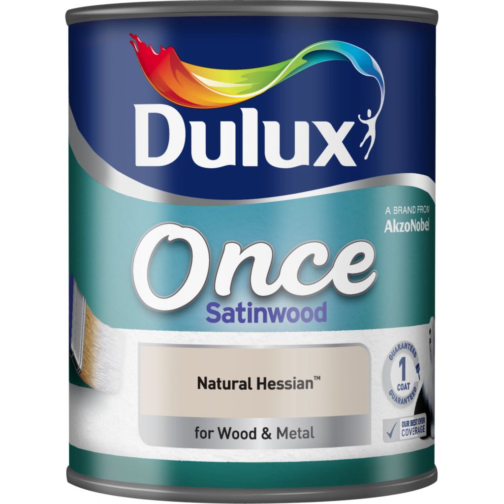 Dulux Once Satinwood 750ml Natural Hessian